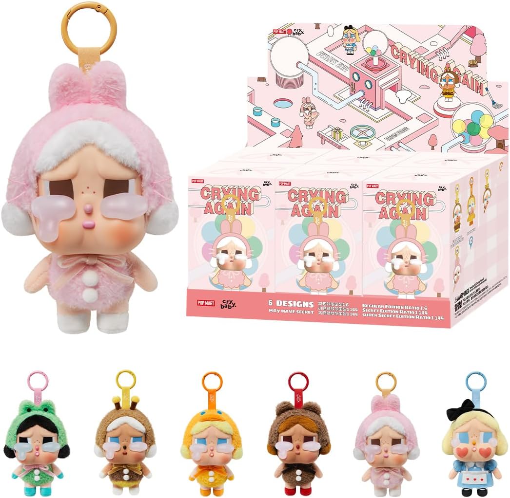 POP MART CRYBABY Crying Again Series-Vinyl Face Plush - 1 blind box (1 piece)