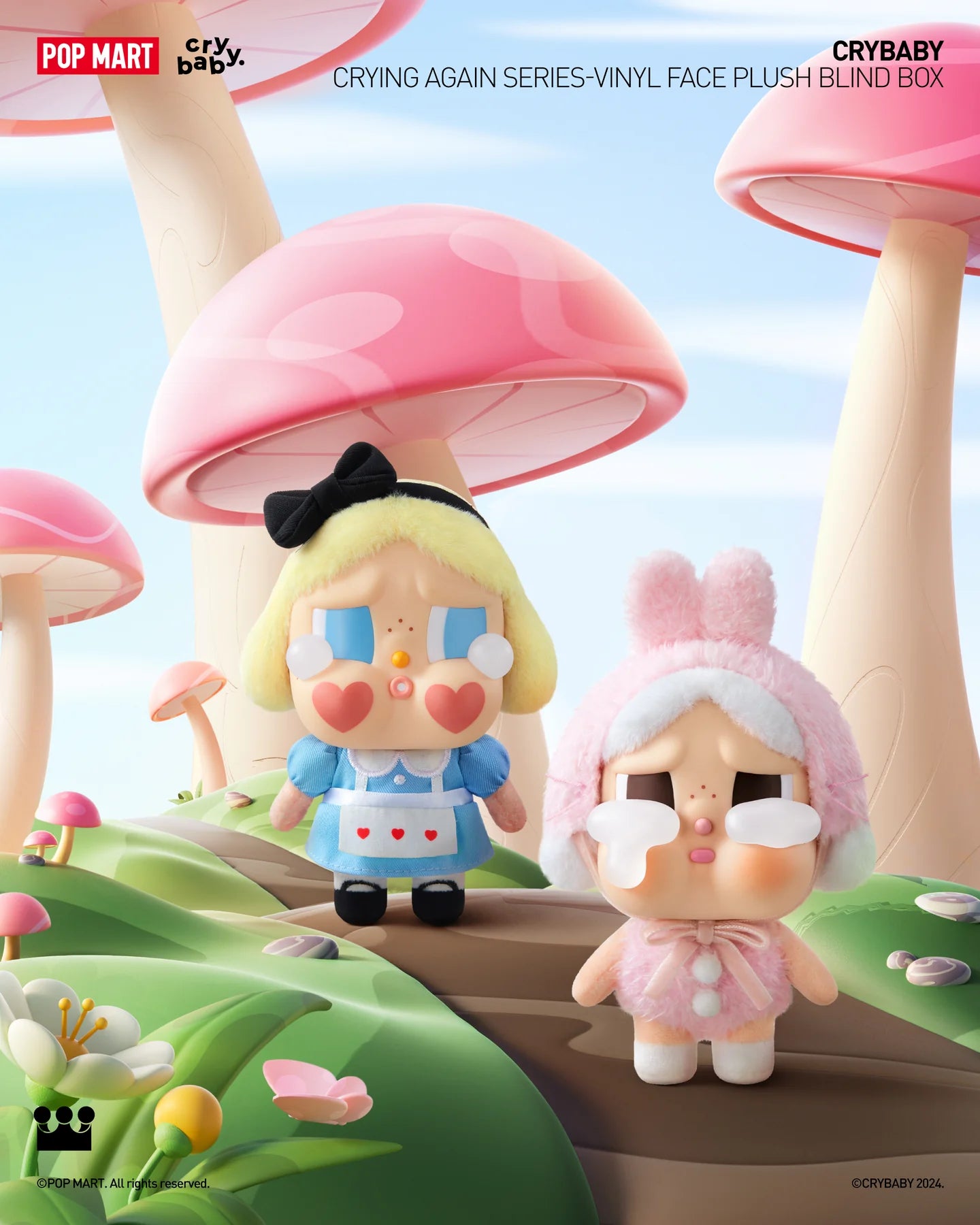 POP MART CRYBABY Crying Again Series-Vinyl Face Plush - 1 blind box (1 piece)