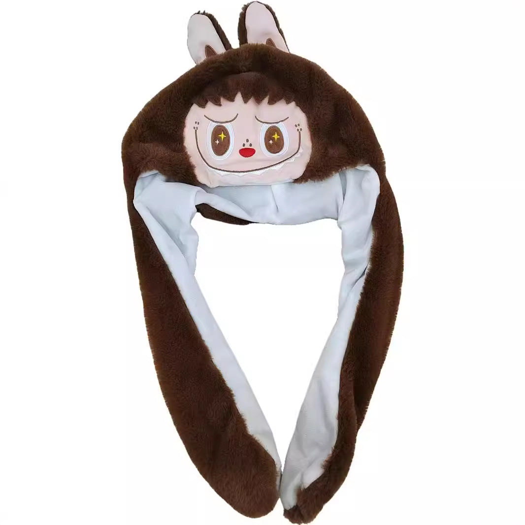 Labubu Moving Ears Air Pumping Plush Hat