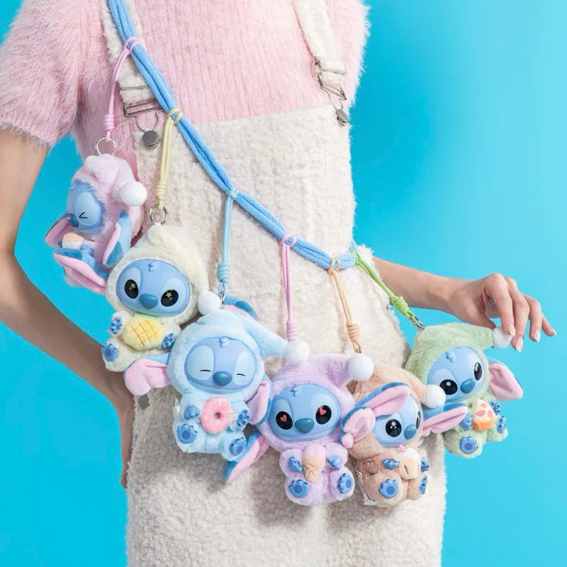 MINISO STITCH Eat Something Before Sleep Keychain - Blind