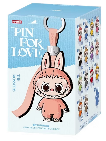 POPMART THE MONSTERS - LABUBU PIN FOR LOVE SERIES- Vinyl Plush Pendant Blind Box (N-Z) - 1 piece