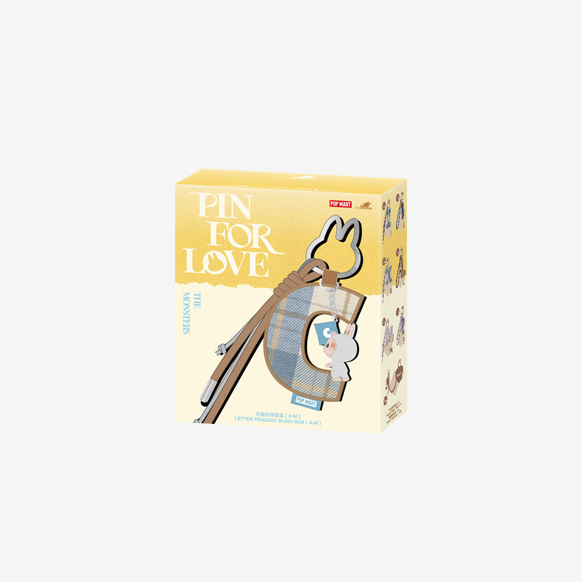 POPMART THE MONSTERS - Labubu Pin for Love Series- Letter Pendant Blind Box (A-M) - 1 piece
