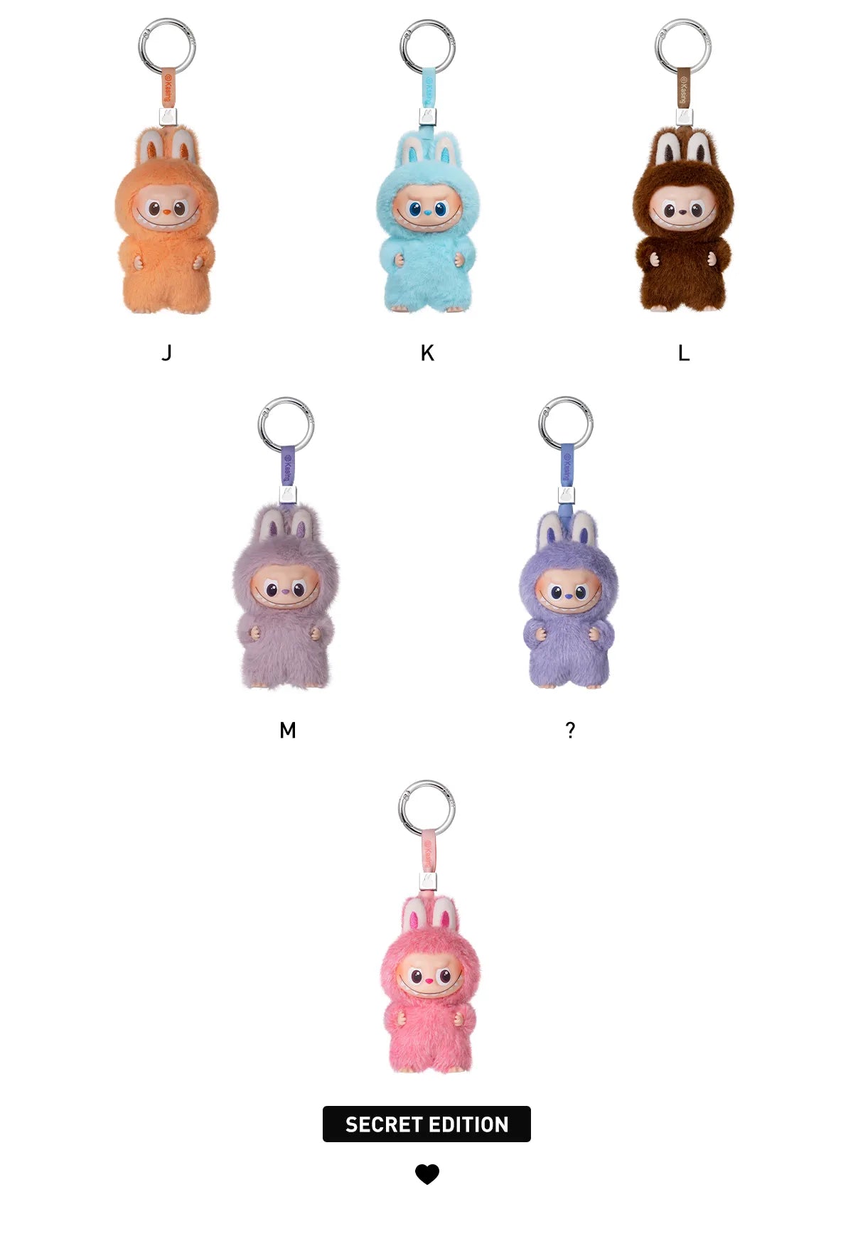 POPMART THE MONSTERS - LABUBU PIN FOR LOVE SERIES- Vinyl Plush Pendant Blind Box (A-M) - 1 piece