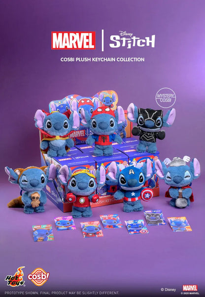 Hot Toys Marvel Stitch Cosbi Plush Keychain Collection - Blind box (1 piece)