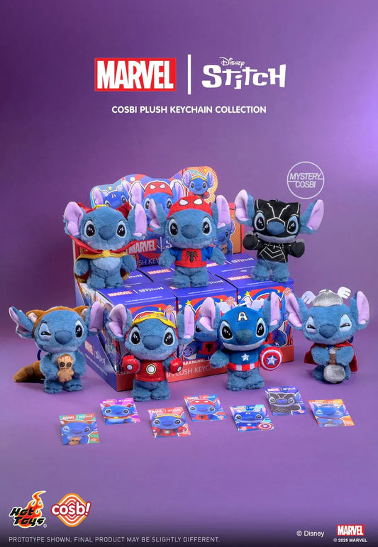 Hot Toys Marvel Stitch Cosbi Plush Keychain Collection - Blind box (1 piece)